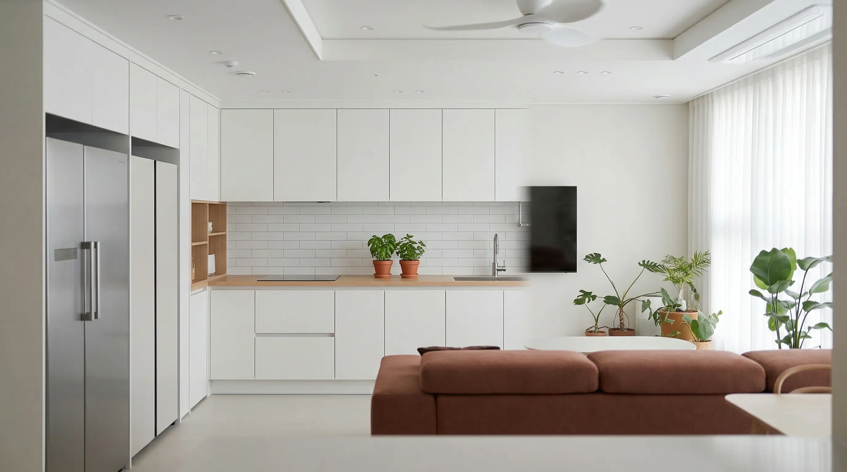 주방과 거실 인테리어