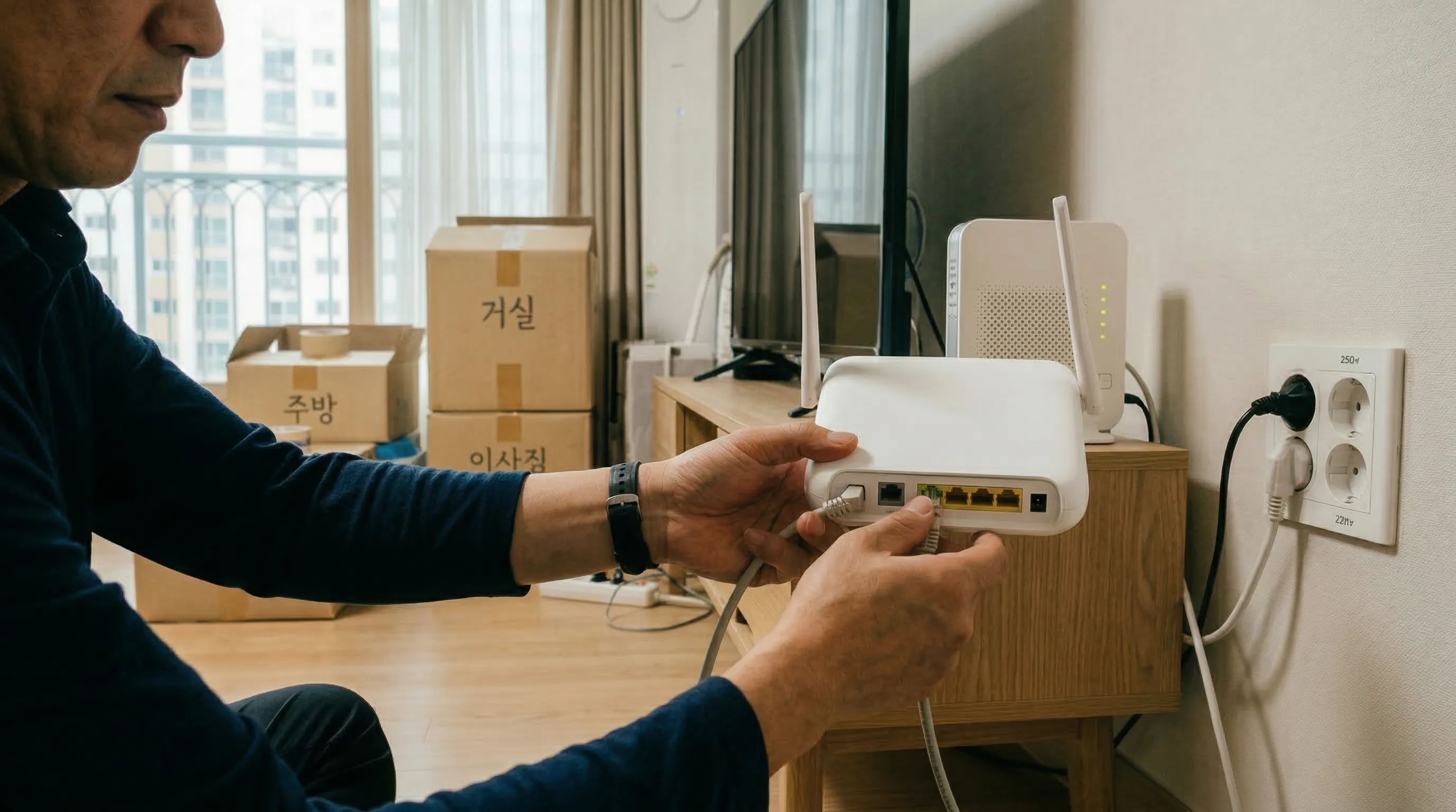 와이파이 공유기 클로즈업